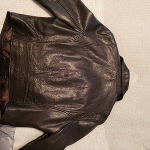 Women's black Rivet leather jacket